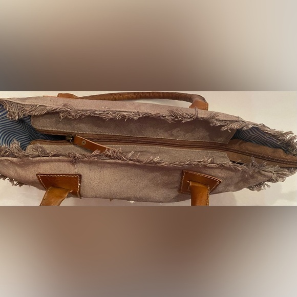 Canvas Tote Bag Star - Small discoloration spot on bottom of bag see pic - Picture 11 of 14